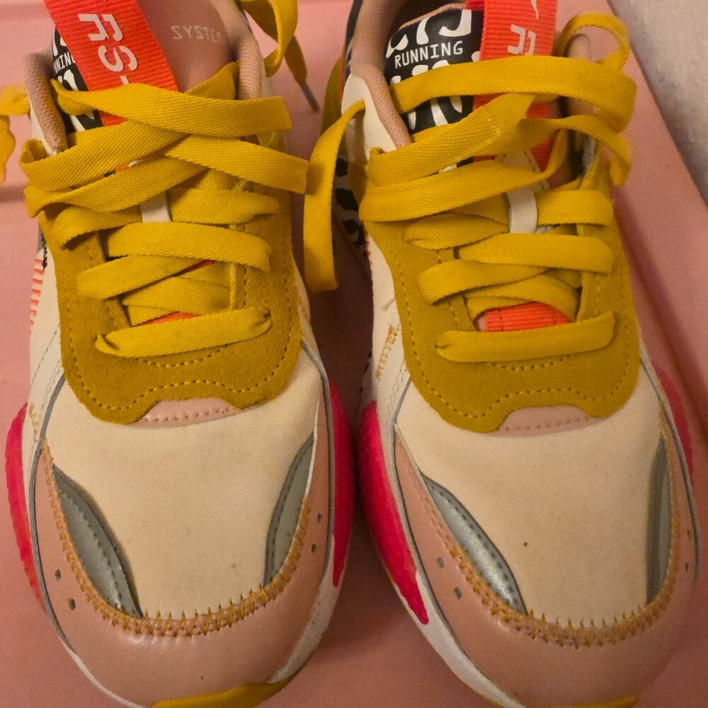 Puma Women's Multi-Color Pink Yellow Running Sneakers